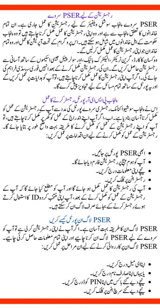 PSER Survey For Registration