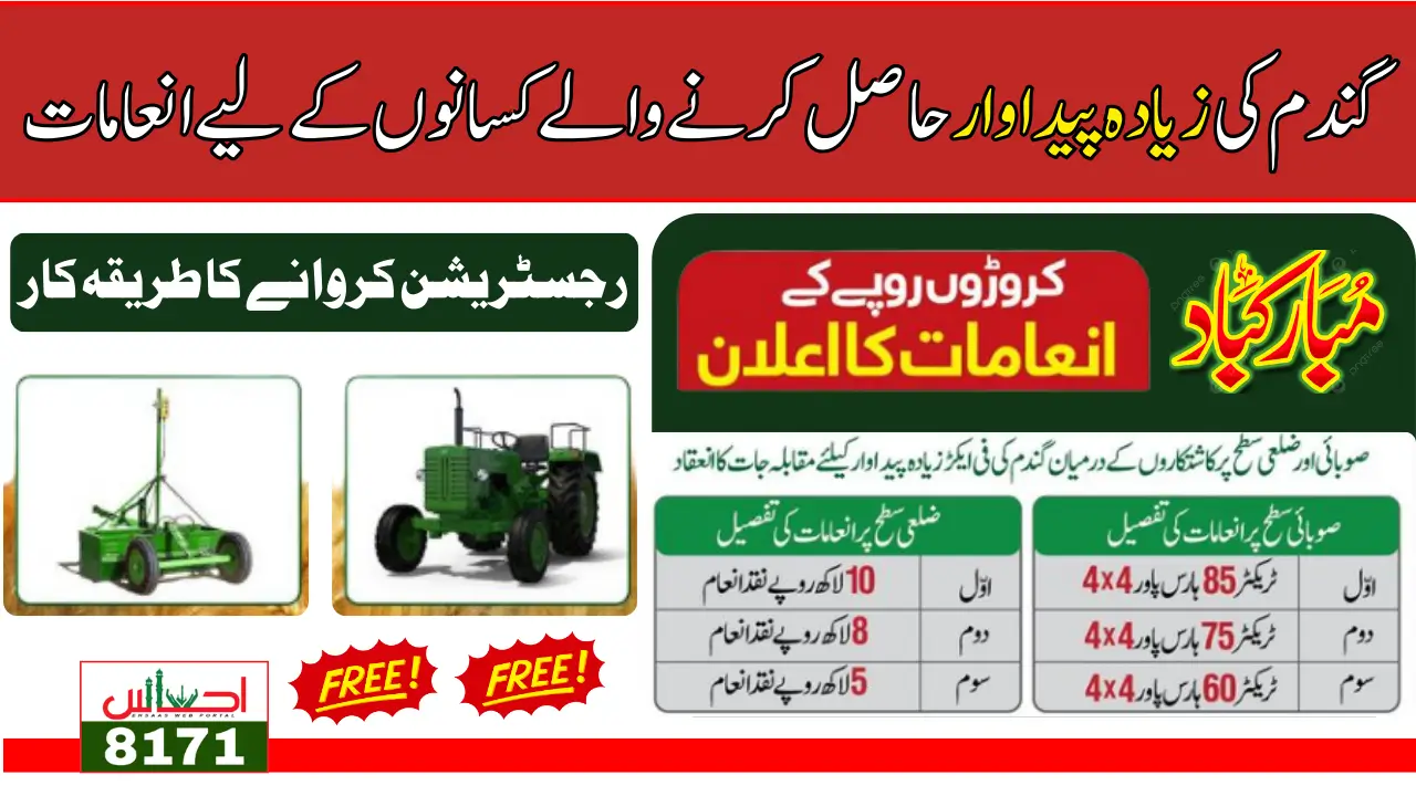 Government of Punjab Rewards For Farmers Who Achieve High Wheat Production 