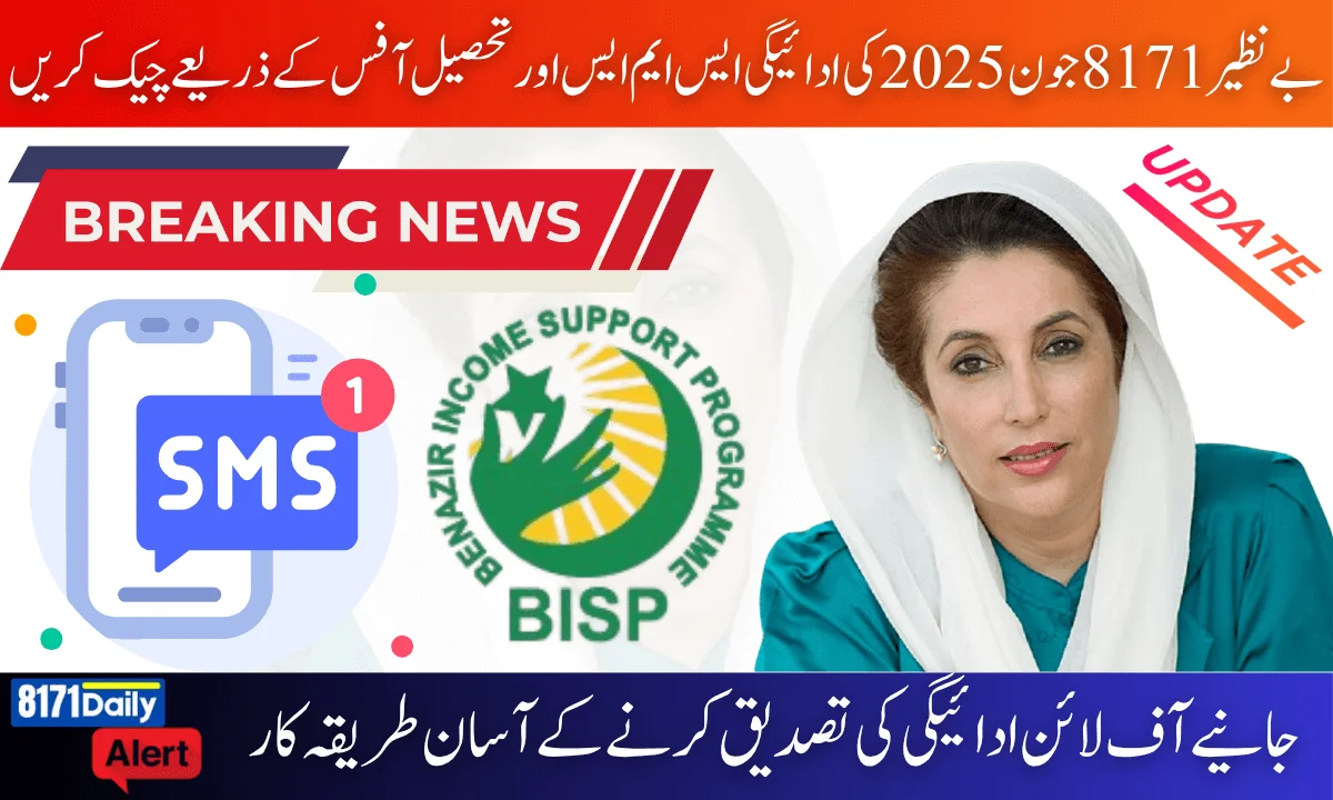 Benazir 8171 Payment June 2025 Offline SMS & Tehsil Office Check Methods